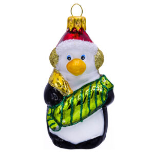 Bombka Pingwin z zielonym cukierkiem