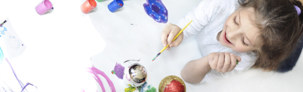 Hand painting glass baubles