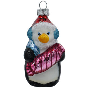 Pingwinek z różowym cukierkiem [8cm]