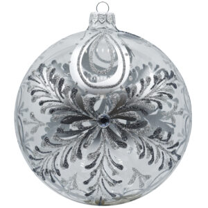 Bombka transparentna [15cm] srebrna dekoracja