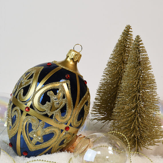 Bombka jajko a'la faberge złoty ornament