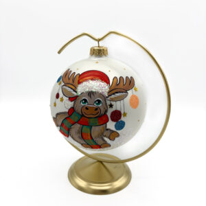 Bombka uroczy reniferek [12cm] 1szt. ze stojakiem