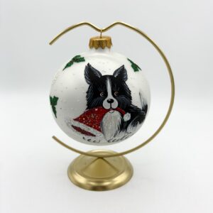 Bombka piesek z czapką