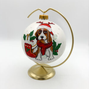 Bombka piesek w szaliku