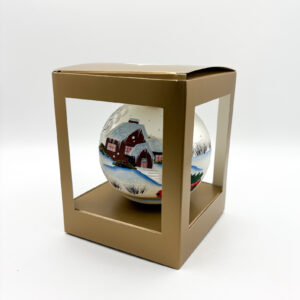 Bombka szklana zimowy pejzaż [1szt.] 12cm