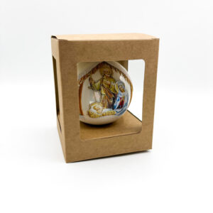 Bombka biała Święta Rodzina [1szt.] 10cm