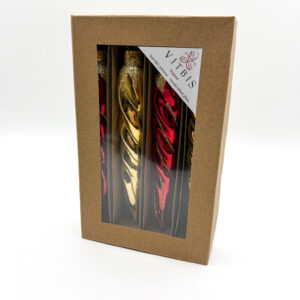 Sople kręcone czerwony/złoty