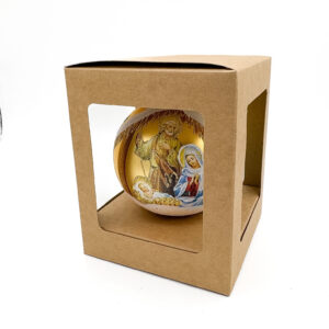 Bombka złota Święta Rodzina [1szt.] 10cm