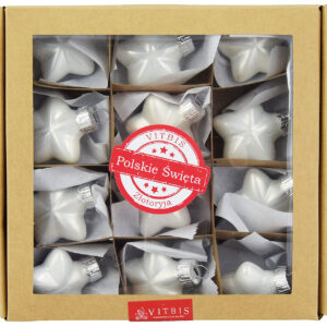 Zestaw białe gwiazdki