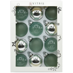 Zestaw bombek miętowy [12szt.] 6cm