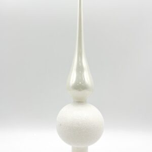 Szpic dekorowany biały 1szt.