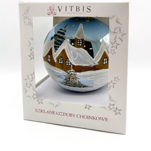 BOMBKA ZIMOWY PEJZAŻ 15CM – MIX WZORÓW (LOSOWY WYBÓR)