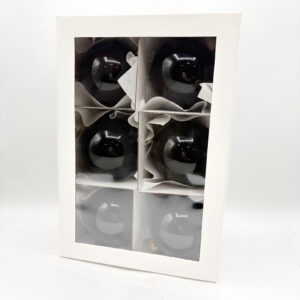 Zestaw gładki czarny błyszczący [8cm] 6szt