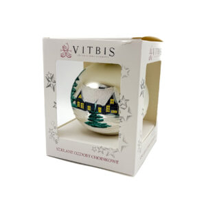 Bombka srebrny pejzaż [10cm]