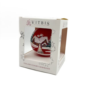 Bombka czerwony pejzaż [10cm]