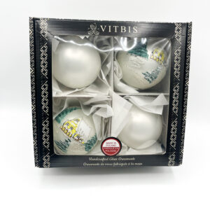 Zestaw bombek białych [8cm] 4szt.