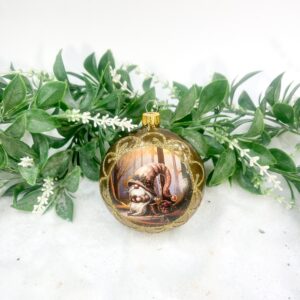 Leśny medalion 1szt. – skrzat na pniu [10cm]