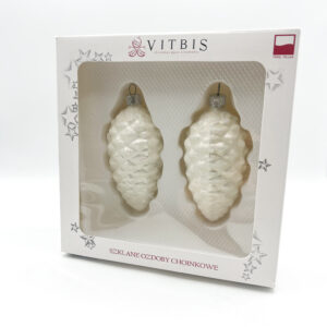 Zestaw białe szyszki 2szt. [11cm]