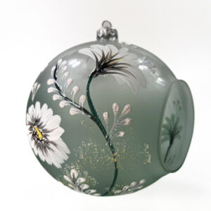 Wiosna na szkle. Lampion w stokrotki. [15cm]