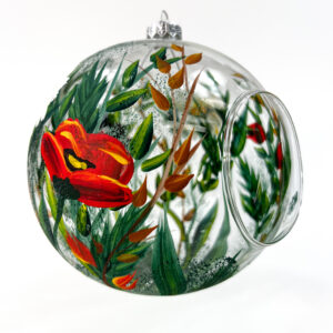 Wiosna na szkle. Lampion w maki. [15cm]