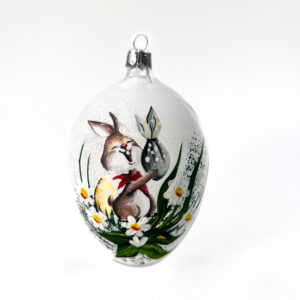 Wiosna na szkle. Jajko z króliczkiem. [12cm]