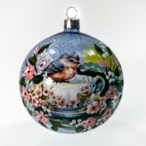 Bombka – wiosenny ptaszek na filiżance [10cm] 1szt.