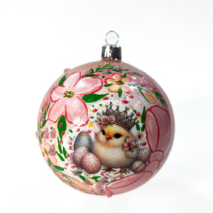 Bombka – pisklę w koronie [10cm] 1szt.