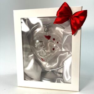 Serce na Walentynki – bombka w zestawie ze stojakiem [10cm] 1szt