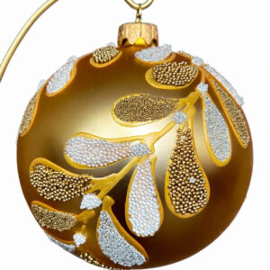 Bombka szklana złota kula 1szt. [10cm]