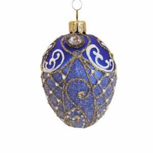 Bombka jajko a’la faberge – Królowa Świąt[ 8cm] 1szt.