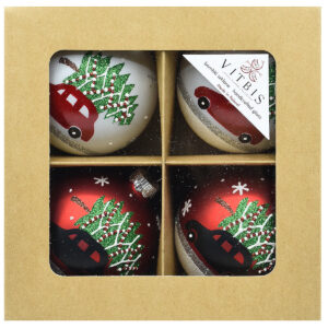 Zestaw bombek świąteczne autka [8cm] 4szt.