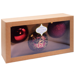 Zestaw bordowy Velvet [10cm] 3 szt.