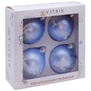 Świąteczny renifer w blasku zimy – zestaw [8cm] 4szt.