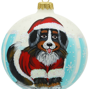 Bombka piesek w mikołajkowym stroju [12cm] 1sz.