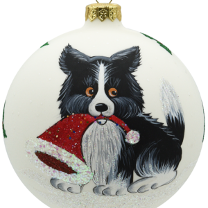 Bombka piesek z czapką [12cm] 1szt.