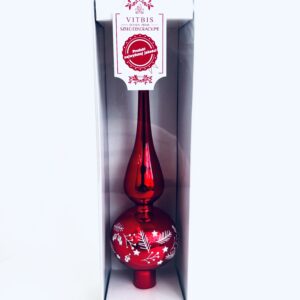 Szpic dekorowany czerwony 1szt.