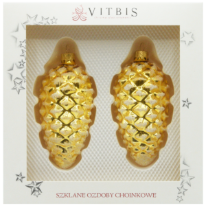 Zestaw złote szyszki 2szt. [11cm]