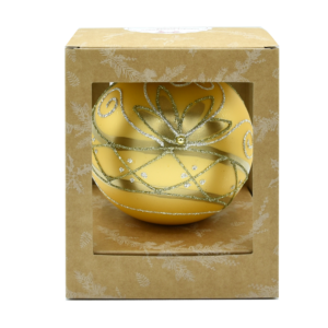 Bombka szklana złota kula 1szt. [12cm]