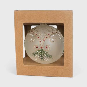 Bombka szklana biała matowa1szt. [10cm]