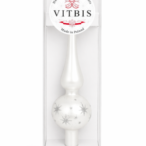 Szpic dekorowany biały 1szt.