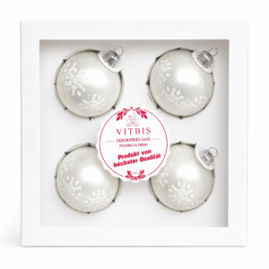 Zestaw bombek dekorowanych [6cm] 4szt.