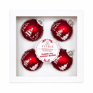 Zestaw bombek dekorowanych [6cm] 4szt.