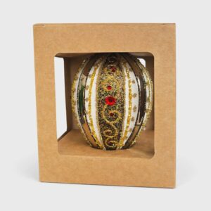 Bombka jajko a’la faberge – Królowa Świąt [11cm] 1szt.