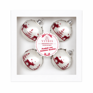 Zestaw bombek dekorowanych [6cm] 4szt.