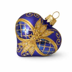 Bombka niebieskie serce [7cm] 1szt