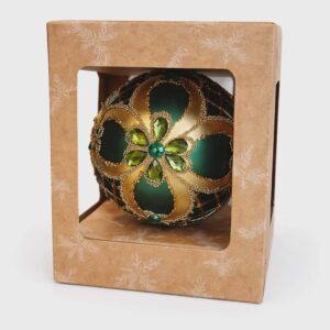 Bombka szklana zielona 1szt. [10cm]