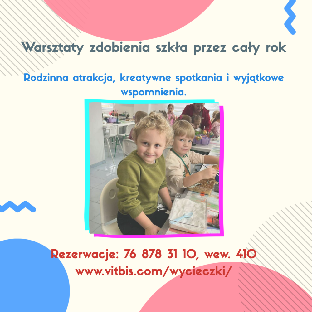Zaproszenie na warsztaty zdobienia szkła w firmie Vitbis