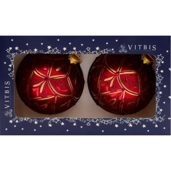 Zestaw Bordowy Ornament Velvet 2szt.